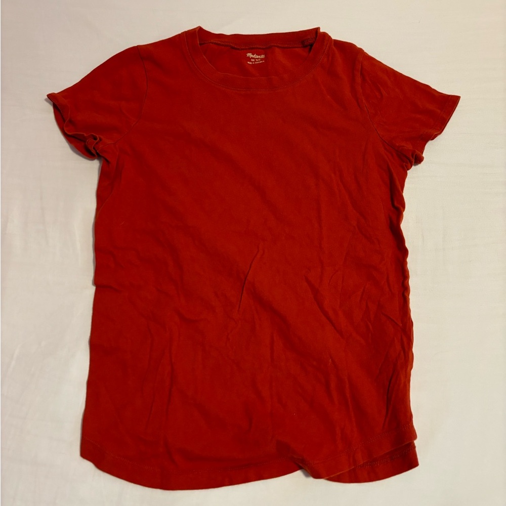Madewell Red Orange T-Shirt, Size XS